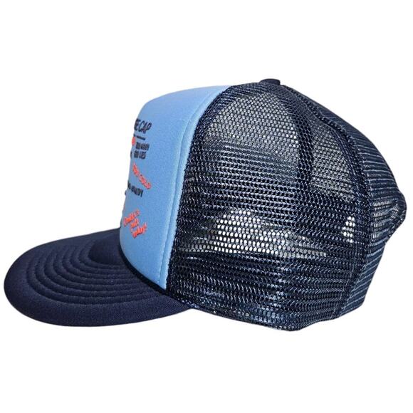 Vintage Golf Excuses Snapback Trucker Hat Blue Mesh Back Cap Two-tone High Crown - Picture 3 of 10